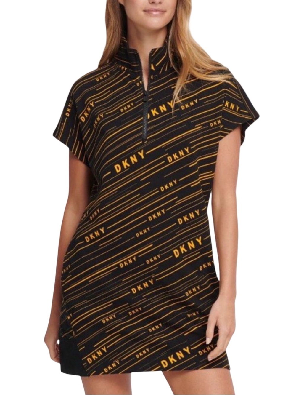 DKNY Sport Meteorite Logo Print Athletic Dress - Size XS
